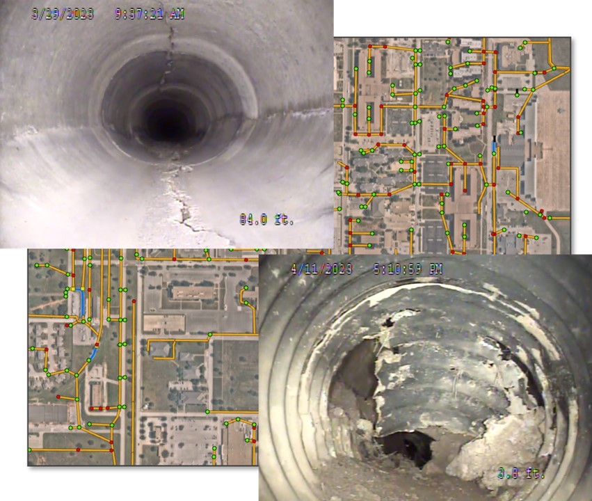 Pipes and asset management map of Sheppard AFB